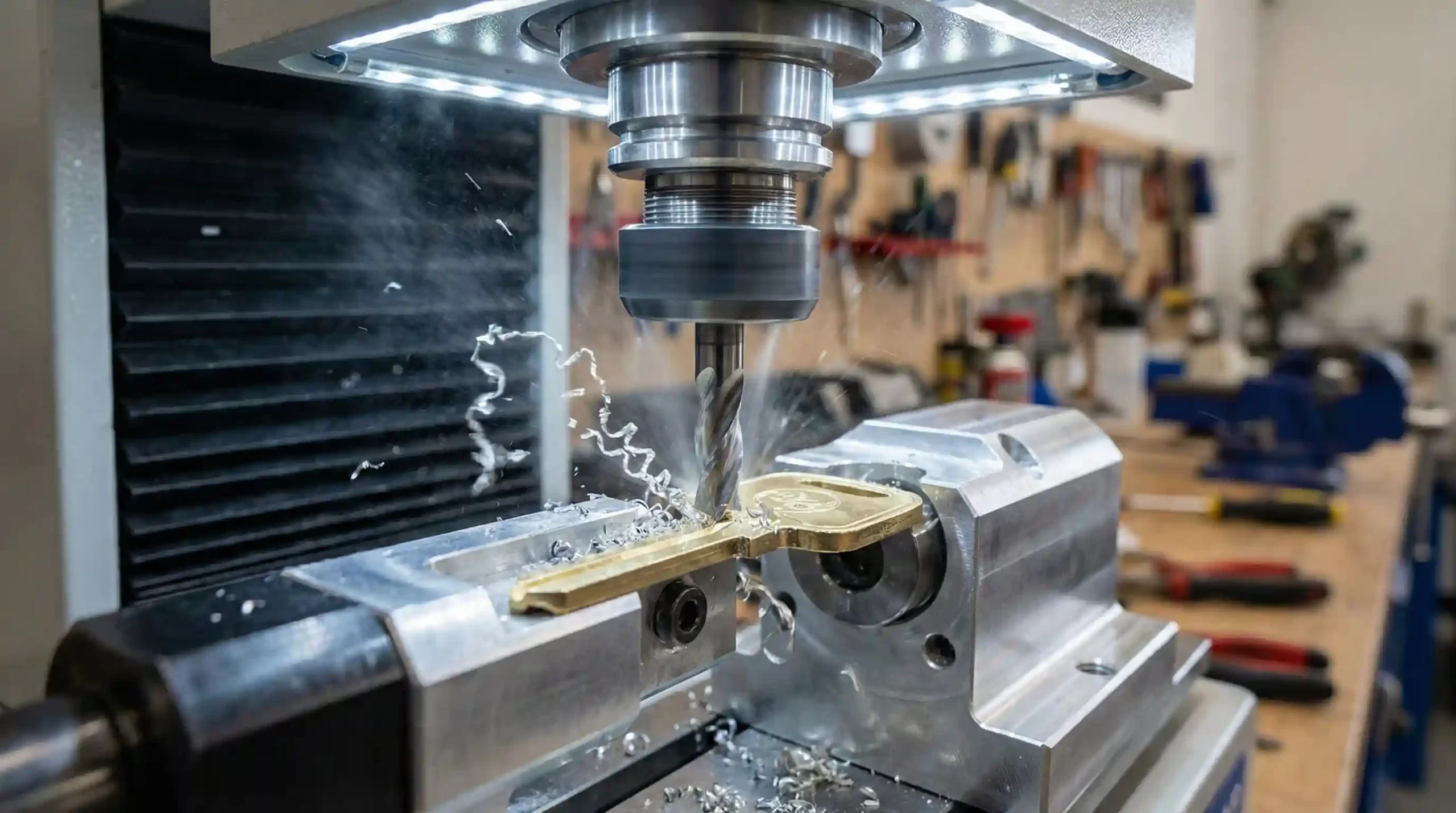 دستگاه تمام اتوماتیک تراش کلید برای ساخت سوئیچ یدک خودرو در محل.